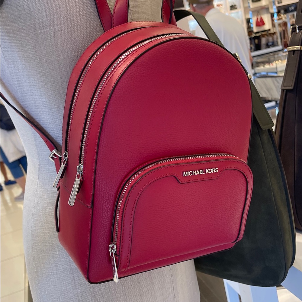 MICHAEL KORS Jaycee Md Zip Pocket Pebbled Leather Backpack
Dark Raspberry
NWT - Picture 15 of 16